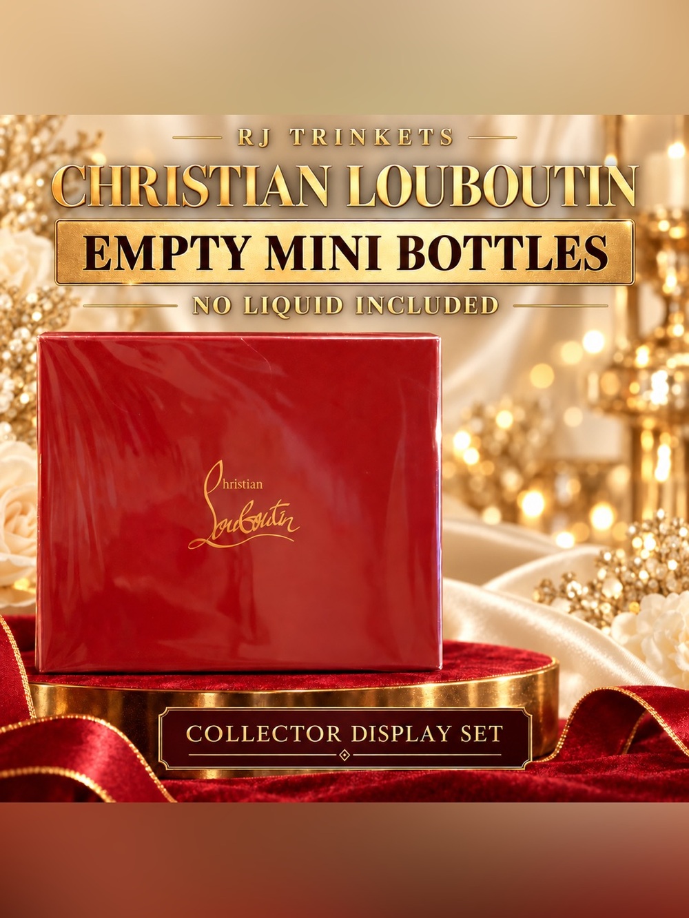 Christian Louboutin 3 piece empty bottle set